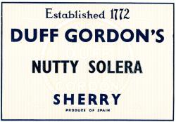 Etiqueta Duff Gordon´s Nutty Solera