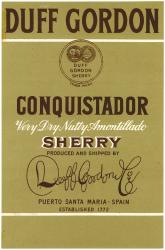 Etiqueta Barril Duff Gordon Sherry Conquistador