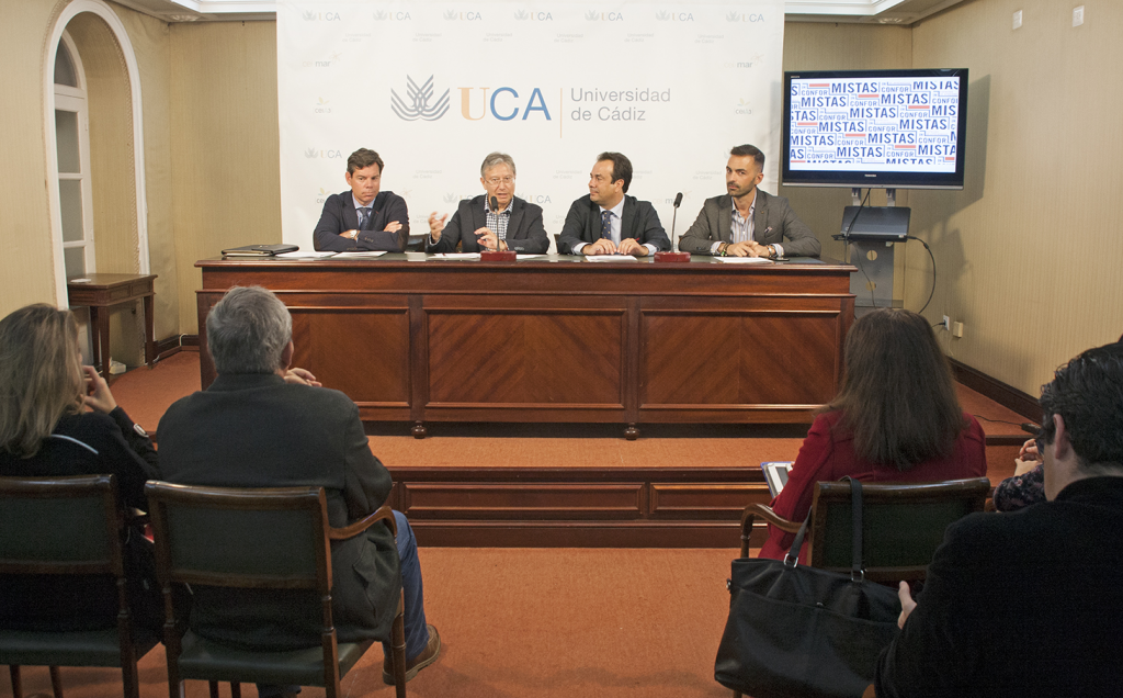 Presentación del proyecto inconformistas a los medios de comunicación, aparecen los representantes de la UCA y Ivan Llanza del Grupo Osborne.